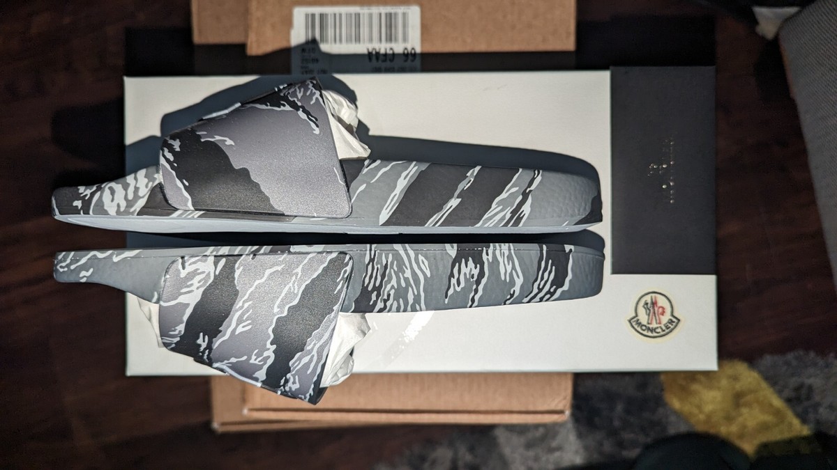 Moncler Basile Charcoal Pool Slides Size 40 EU/US 7  display picture 1
