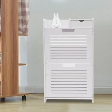 Shoe Cabinet for Entryway Slim Narrow Storage Cabinet 2 Flip Drawers Shoe Rack