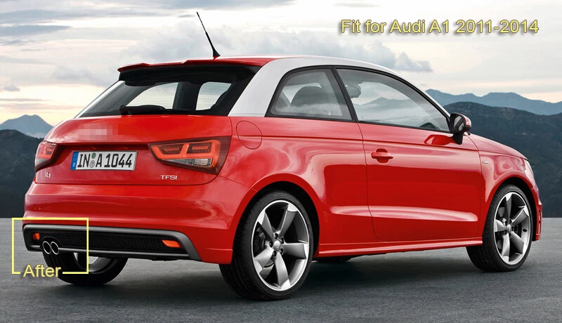 2 piezas silenciador de escape plateado tubo de escape punta tubo de escape apto para Audi A1 2011-2014 Foto 2 de 4