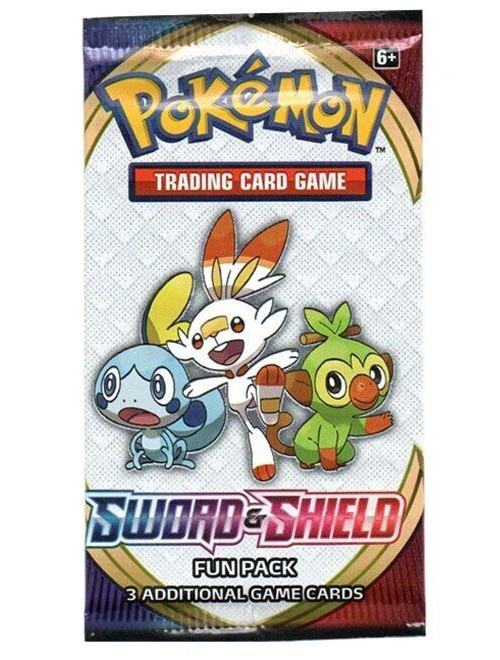 Pokemon Card - Sword & Shield Base Set - Fun Pack - 3 Cards - Factory Sealed