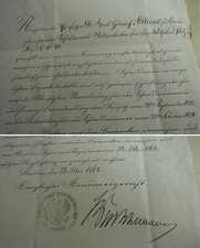 Chamber Court BERLIN: letter 1862 arbitrator deputy, signature Gustav B&Uuml;CHTMANN