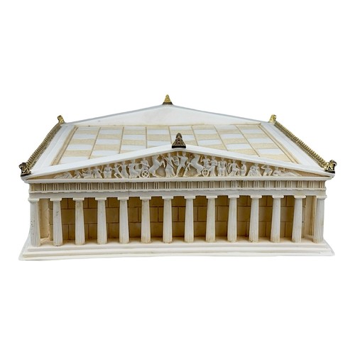 Chess Set Board Parthenon Temple & 32 Pieces Greek Roman Gods - Picture 9 of 9
