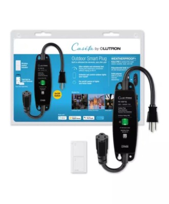 Lutron Casta Weatherproof Outdoor Smart Plug P-PKG1OUT-BL-R