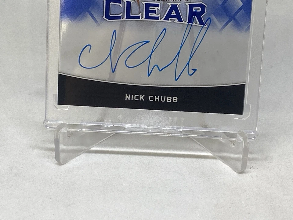 Nick Chubb 2018 Leaf Trinity Clear Rookie Autograph /25 Georgia Bulldogs RC - Image 2 of 4