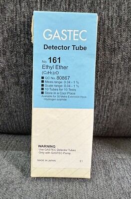 GASTEC 161 ETHYL ETHER 0.04-1% GAS DETECTION TUBE