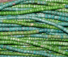 Green African WATERMELON trade beads per strand 