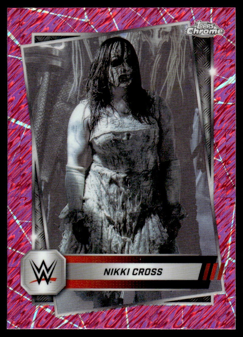 2025 Topps Chrome WWE Pink Shimmer Refractor Nikki Cross Raw #75