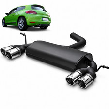Duplex Sportauspuff für VW Scirocco 3 III Links Rechts 2x 70mm ab 2008