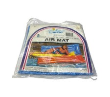 Vintage 90  s The Wet Set Intex Air Mat blue 72  x27  Vinyl Pool Float 1992 NEW