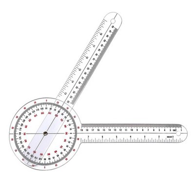 Goniometer 12 inch, Transparent Orthopedic Angle Ruler Plastic Goniometer,... 