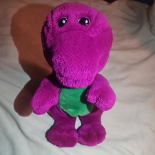 Vintage 1992 Purple BARNEY Plush Stuffed Dinosaur - Lyons Group 13   USED