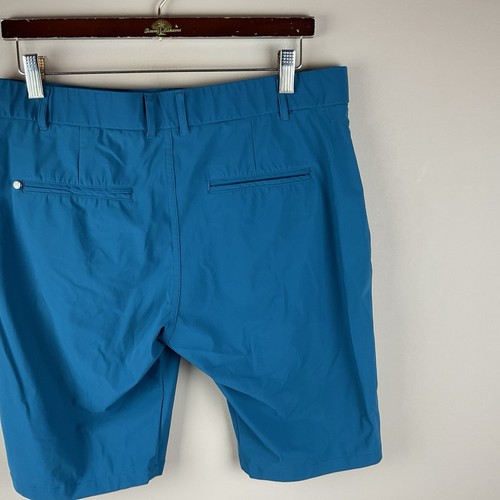 Greyson Montauk Chino Golf Shorts Mens 33 X 11 Green Stretch Poly Spandex - Picture 7 of 10