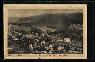 Ansichtskarte Dahl a. d. Volme, Blick von der Scharpenhardt 