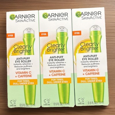 Garnier SkinActive Clearly Brighter Anti-Puff Eye Roller 0.5 fl oz ea 3 PK!