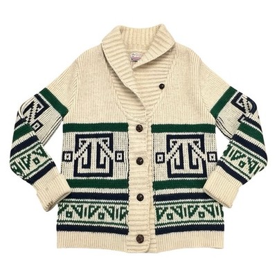 Vtg 60s 70s Pendleton Knockabouts Cowichan Shawl Neck Sweater, 38