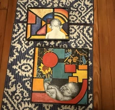 Original Mixed Media Art Set by E.D. Schnarr The Inmost Series (2006) Set of 2