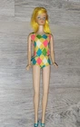 Vintage 1960s Blond Color Magic Barbie  Original Swimsuit and Shoes