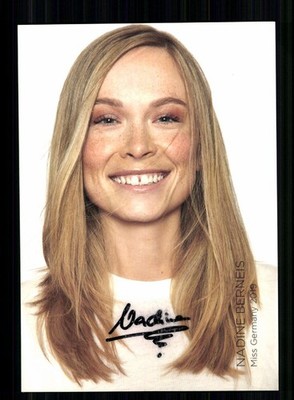 Nadine Berneis Miss Germany 2019 Autogrammkarte Original Sign Model # BC 226013