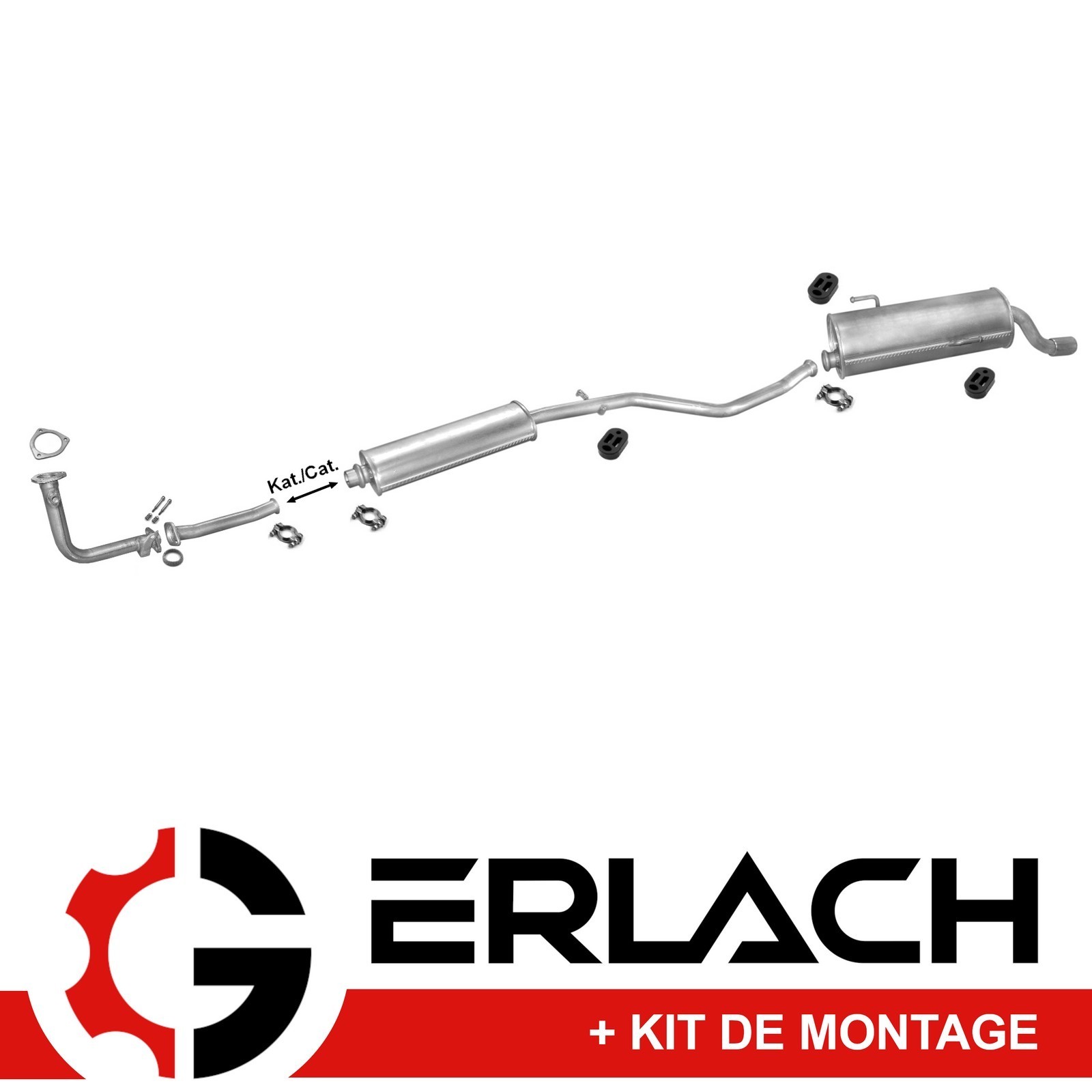 Silencieux d'échappement Peugeot 206 1.6 de qualité supérieure avec traitement anticorrosion