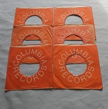 45 RPM 7" RECORD SLEEVES CO. SLEEVE 6 PACK SEE PHOTOS Columbia Records SLV327