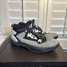 Adidas D Lillard 2 Static Black White Shoes Mens Size 14 B54175