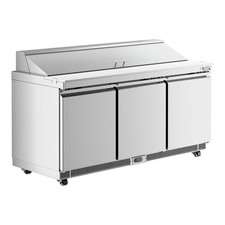 71" 3 Door Front Breathing Cutting Top Refrigerated Sandwich Prep Table
