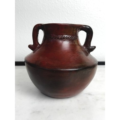 Vtg Signed Rose Williams Navajo Dine Pinon Pitch Pottery Vase Native American