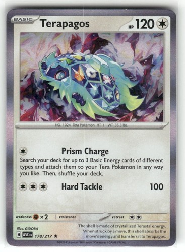 Terapagos 178/217 Ascended Heroes Holo Pokemon TCG