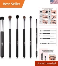 6-Piece Professional Eyeshadow Brush Set - Luxury for Flawless Eye Makeup