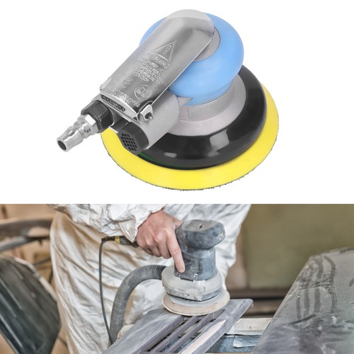 .Air Sander 5in Orbital Pneumatic Sanding Machine 12000RPM Palm Grinder For - Picture 17 of 23