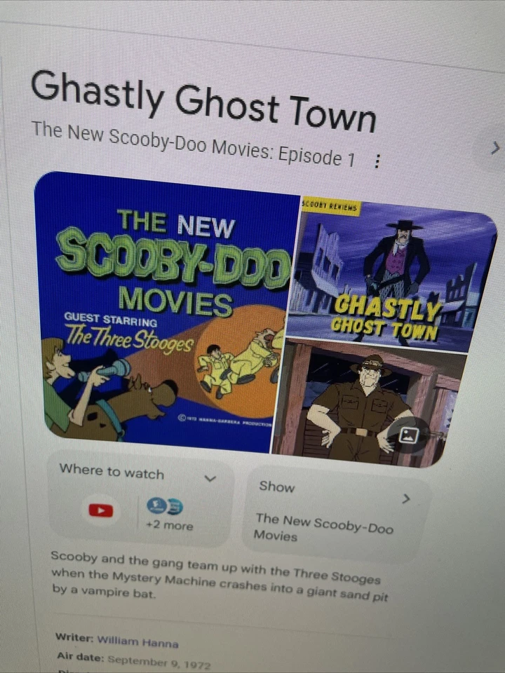 SCOOBY-DOO Animación Cel 1972 Vintage Dibujos Animados 3 Producción Arte TRES CHIFLADOS I2 Foto 3 de 4