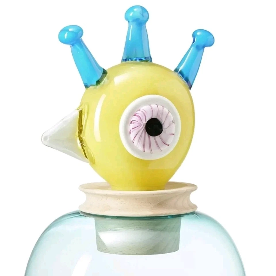 Leonardo Papageno 45cm Vase mit Verschluss aus Glas Türkis Mundgefertigt - Bild 3 von 4