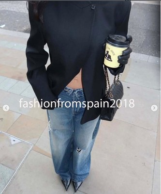 ZARA NEW WOMAN BLAZER WITH WOOL ZW COLLECTION JACKET BLACK XS-XL