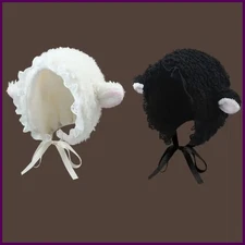 Fluffy Costume Hats Christmas Gift Warm Soft Lovely Lamb Cosplay Bucket Hat