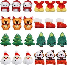 24 Pcs Christmas Mini Plushies Toys Soft Mini Set Christmas Stuffed Animals, San