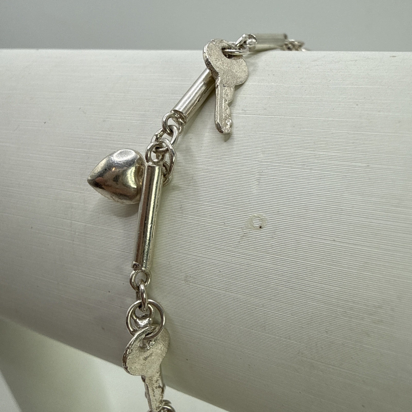 Solid .925 Sterling Silver 10" Custom Link ANKLET… - image 5