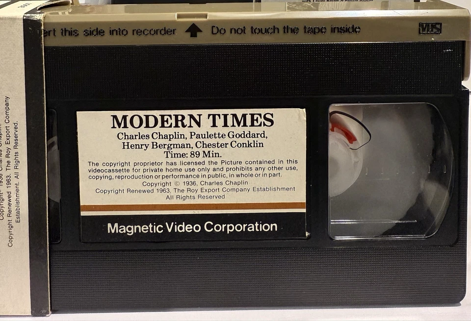 Charlie Chaplin's- MODERN TIMES VHS - Image 2 of 3