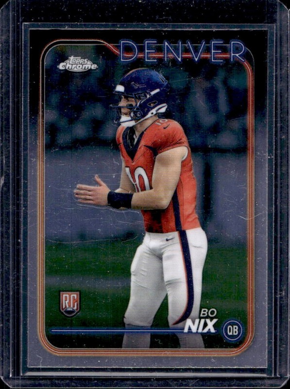 2024 Topps Chrome Bo Nix RC Rookie #206 Broncos