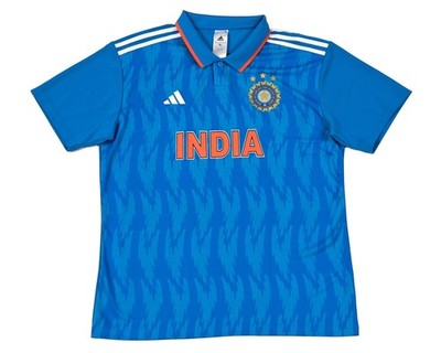 Adidas India Cricket National Team Jersey Shirt Blue Men's Size XL NWT