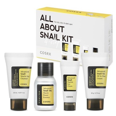 COSRX All About Snail Mucin Korean Skin Care Set, Mini Travel Essentials,... 