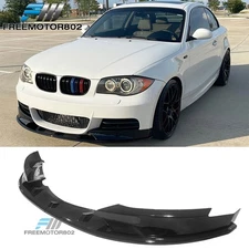 Fits 08-13 BMW E82 E88 1-Series M-Tech Front Bumper Lip Chin ABS Gloss Black 4PC
