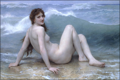 Poster, Many Sizes; The Wave William-Adolphe Bouguereau (1825-1905) - The Wave (