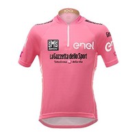 Santini Kids Giro D'italia 2017 Leaders Zip Short Sleeve Jersey, Pink, on sale Santini Kids Giro D'italia 2017 Leaders Zip Short Sleeve Jersey, Pink, on sale