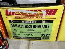 25 lb pound Maze Stormguard S227 Split-Less wood siding nail 8D plain Shank 2.5"