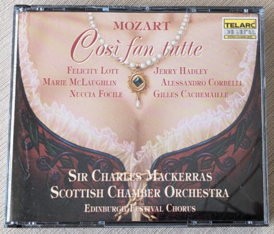 Mozart - Così Fan Tutte, Felicity Lott, Jerry Hadley, Sir Charles Mackerras. 3xCD Telarc – CD-80360 (Promo) Mozart - Così Fan Tutte, Felicity Lott, Jerry Hadley, Sir Charles Mackerras. 3xCD Telarc – CD-80360 (Promo)