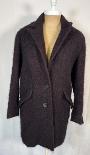 $750 Isabel Marant Etoile Dante Boucle Brown Wool Alpaca Blend Coat Jacket Sz S - Picture 20 of 21