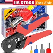 Ferrule Crimping Tool Kit, Crimper Plier with 2400PCS Wire Ferrules Terminal Kit