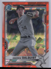 2021 Bowman Chrome Sapphire Prospects Orange Refractors Andrew Dalquist /75