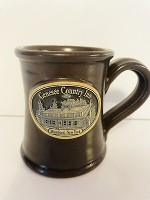 DENEEN POTTERY Ceramic Mug ''Genesee Country Inn  Mumford NY