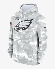 Nike Men's NFL Philadelphia Eagles Salute to Service Arctic Camo Hoodie 2024   